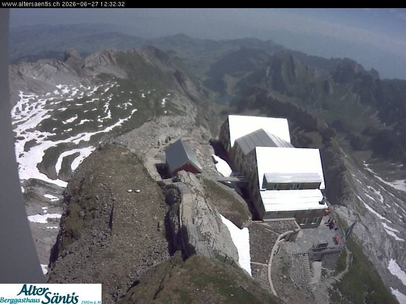 Archiv Foto Webcam Säntis (Ostschweiz): Blick Berggasthaus