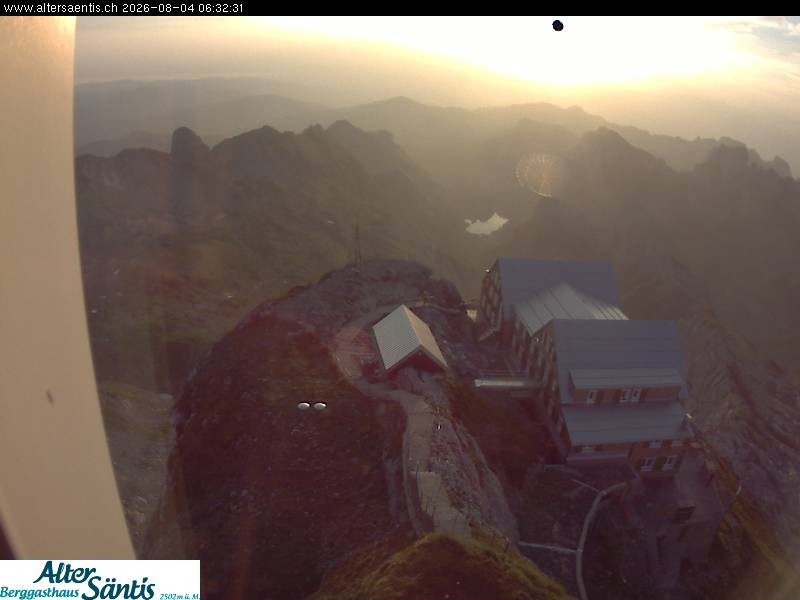 Archiv Foto Webcam Säntis (Ostschweiz): Blick Berggasthaus