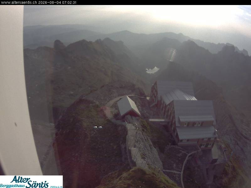 Archiv Foto Webcam Säntis (Ostschweiz): Blick Berggasthaus