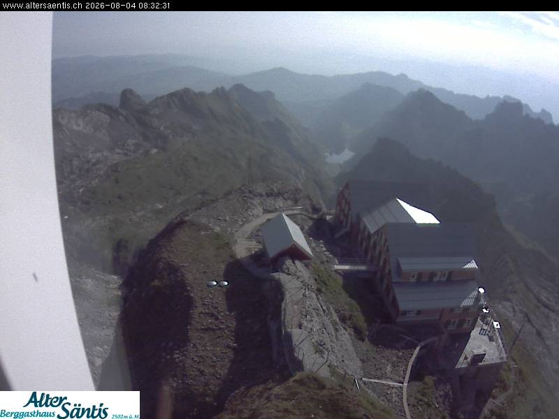 Archiv Foto Webcam Säntis (Ostschweiz): Blick Berggasthaus