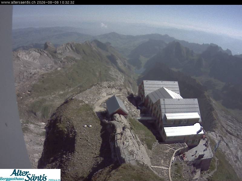 Archiv Foto Webcam Säntis (Ostschweiz): Blick Berggasthaus