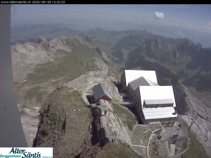 Archiv Foto Webcam Säntis (Ostschweiz): Blick Berggasthaus