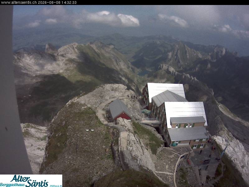 Archiv Foto Webcam Säntis (Ostschweiz): Blick Berggasthaus