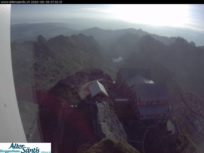 Archiv Foto Webcam Säntis (Ostschweiz): Blick Berggasthaus