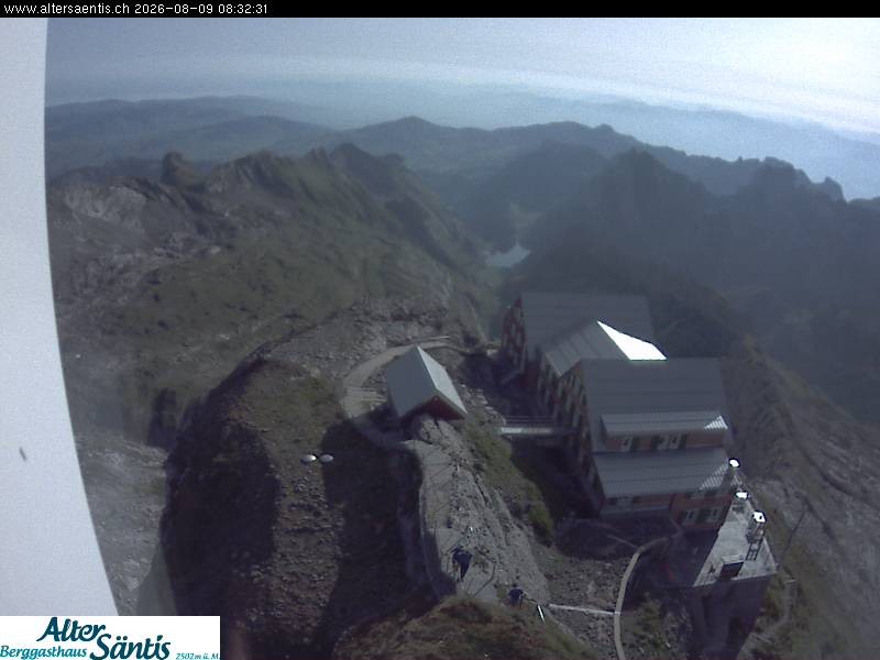 Archiv Foto Webcam Säntis (Ostschweiz): Blick Berggasthaus