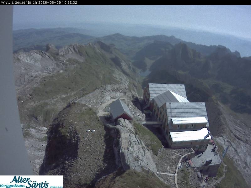 Archiv Foto Webcam Säntis (Ostschweiz): Blick Berggasthaus