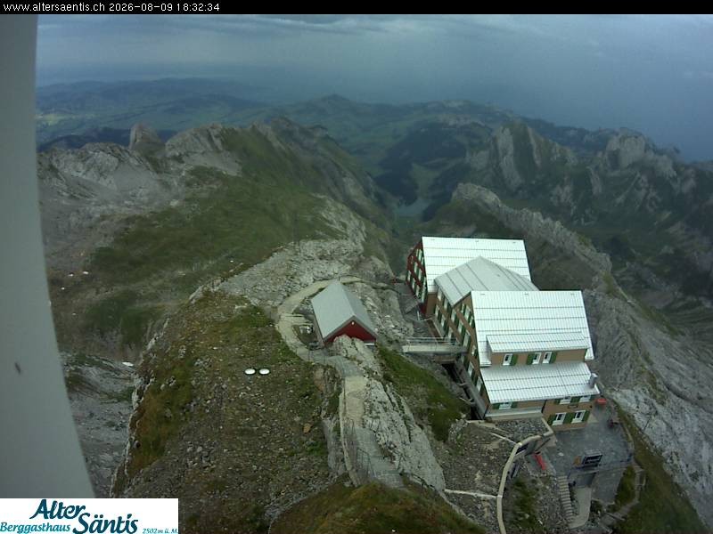 Archiv Foto Webcam Säntis (Ostschweiz): Blick Berggasthaus