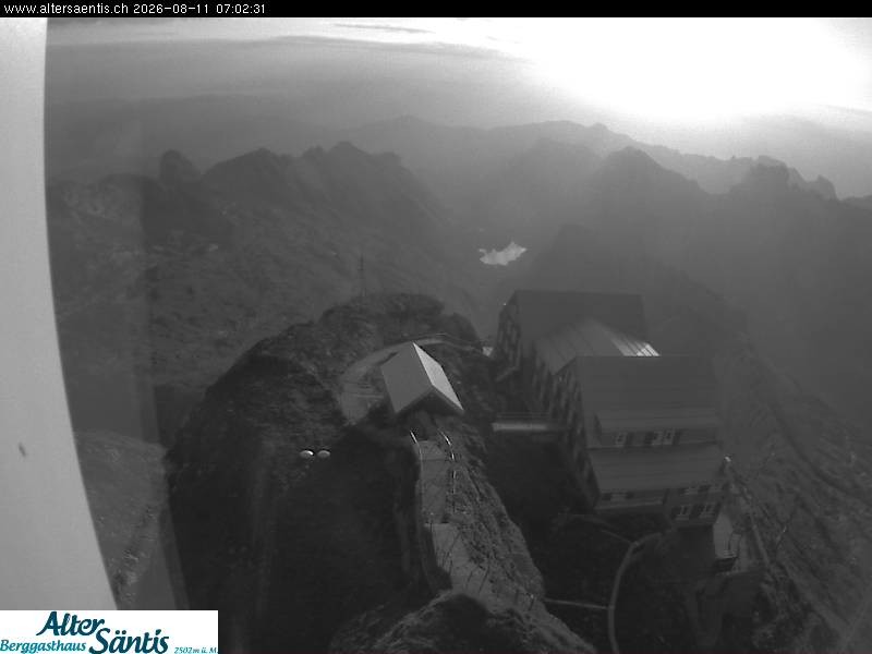 Archiv Foto Webcam Säntis (Ostschweiz): Blick Berggasthaus