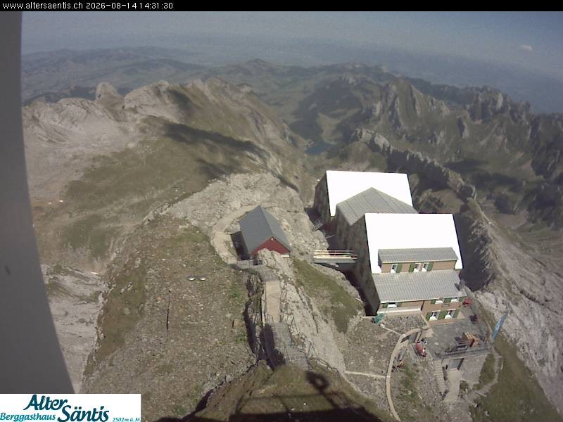 Archiv Foto Webcam Säntis (Ostschweiz): Blick Berggasthaus