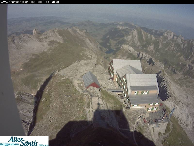 Archiv Foto Webcam Säntis (Ostschweiz): Blick Berggasthaus