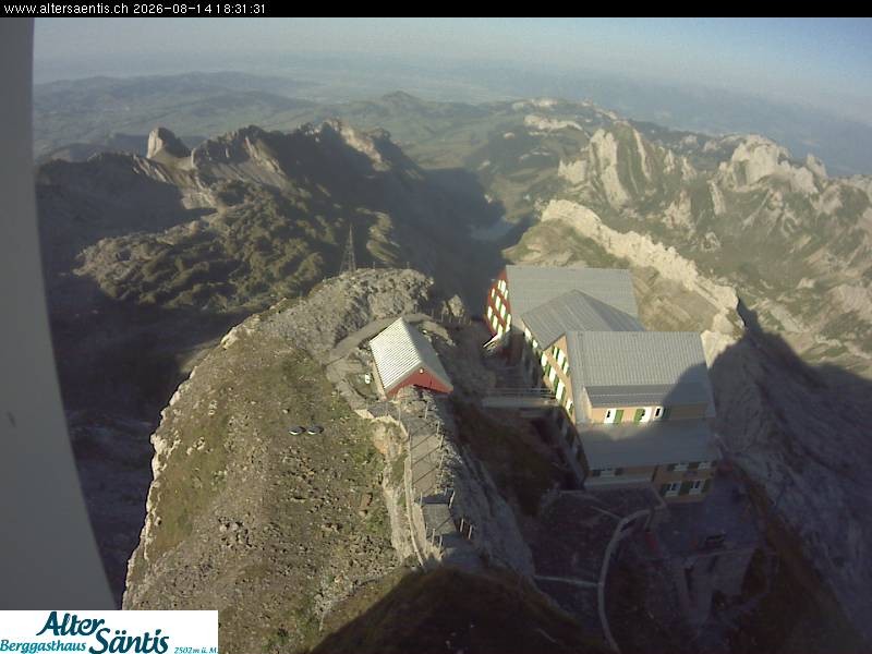 Archiv Foto Webcam Säntis (Ostschweiz): Blick Berggasthaus