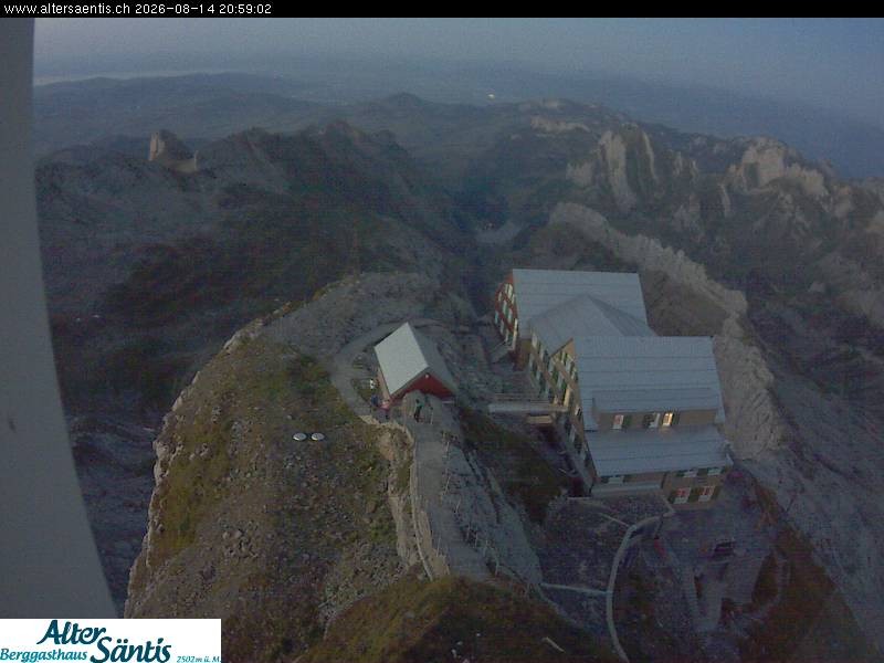 Archiv Foto Webcam Säntis (Ostschweiz): Blick Berggasthaus