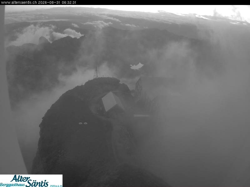 Archiv Foto Webcam Säntis (Ostschweiz): Blick Berggasthaus