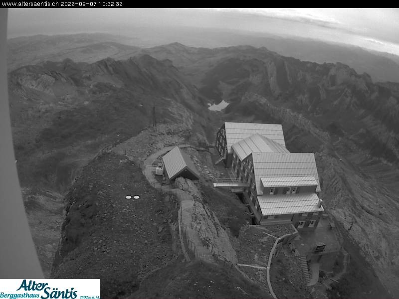 Archiv Foto Webcam Säntis (Ostschweiz): Blick Berggasthaus