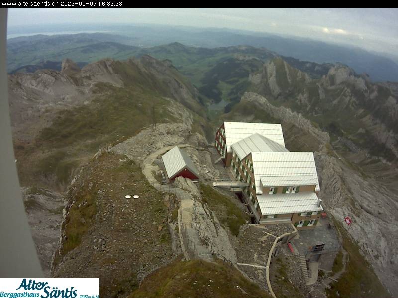 Archiv Foto Webcam Säntis (Ostschweiz): Blick Berggasthaus