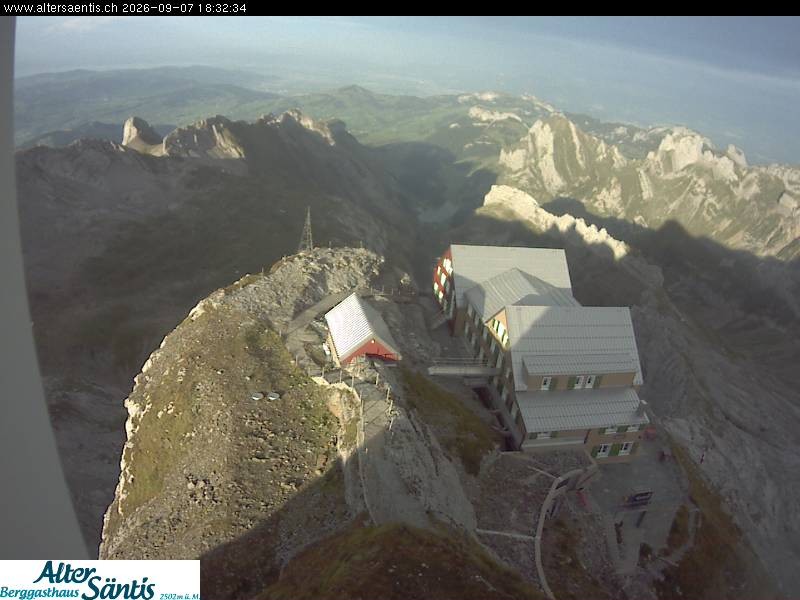 Archiv Foto Webcam Säntis (Ostschweiz): Blick Berggasthaus
