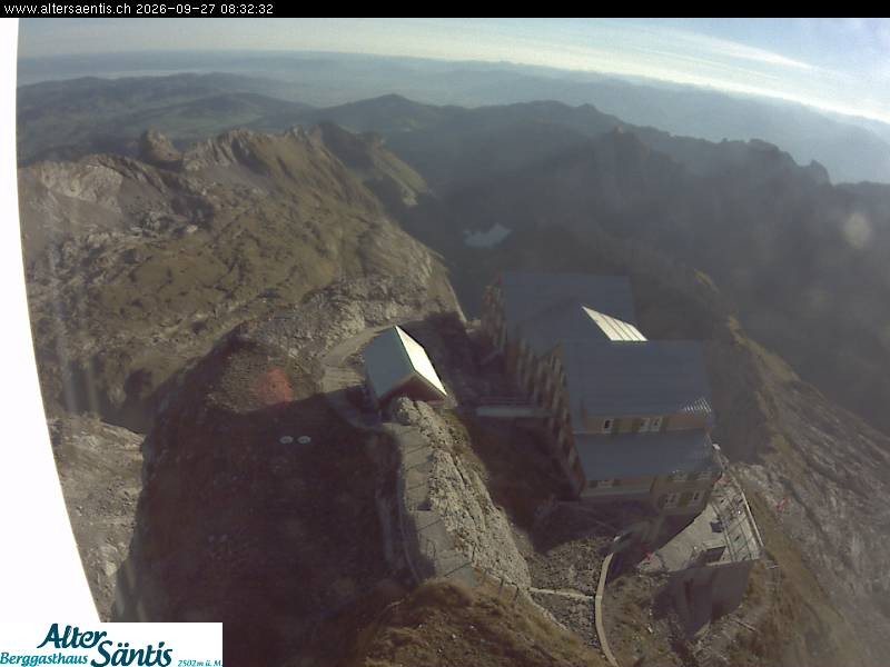 Archiv Foto Webcam Säntis (Ostschweiz): Blick Berggasthaus