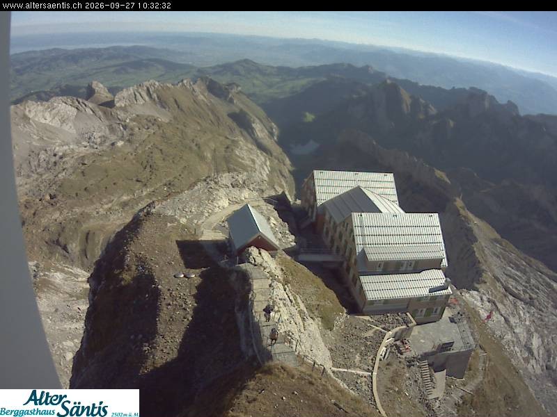 Archiv Foto Webcam Säntis (Ostschweiz): Blick Berggasthaus