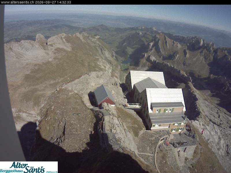 Archiv Foto Webcam Säntis (Ostschweiz): Blick Berggasthaus
