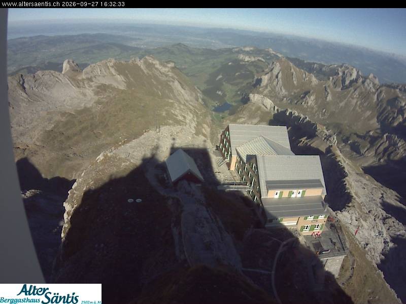 Archiv Foto Webcam Säntis (Ostschweiz): Blick Berggasthaus