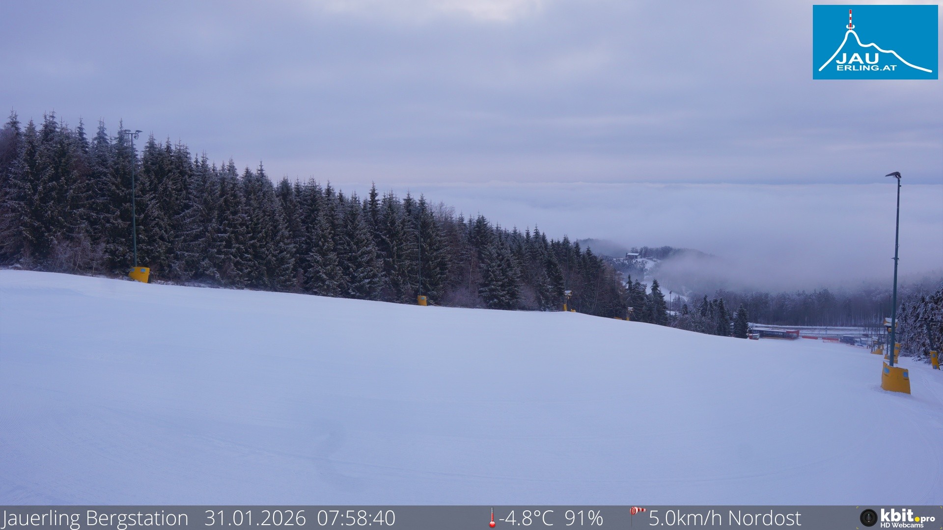 Archived image Webcam Panoramic view - mountain station Jauerling