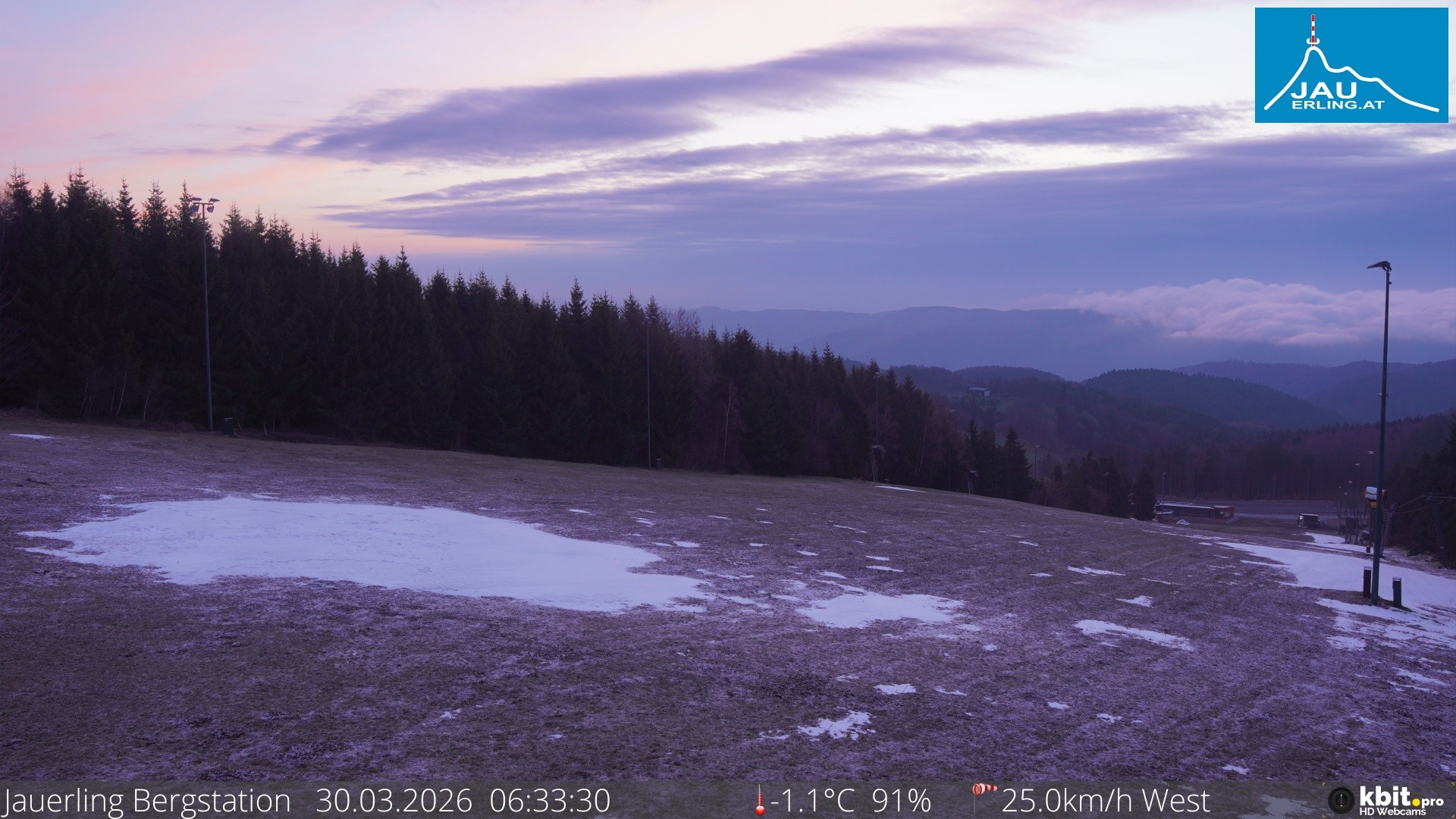 Archived image Webcam Panoramic view - mountain station Jauerling