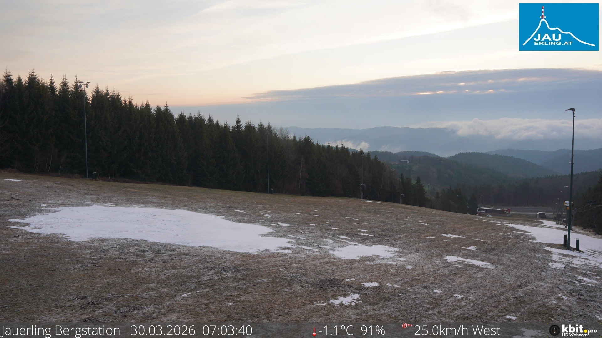 Archived image Webcam Panoramic view - mountain station Jauerling