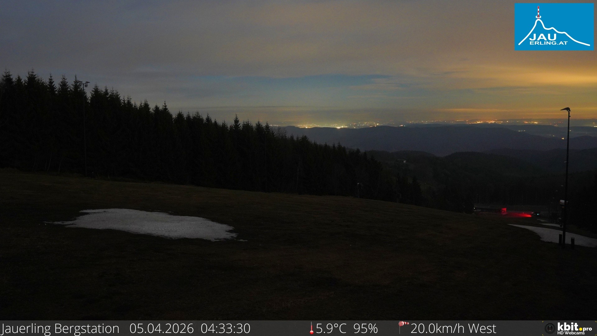 Archived image Webcam Panoramic view - mountain station Jauerling