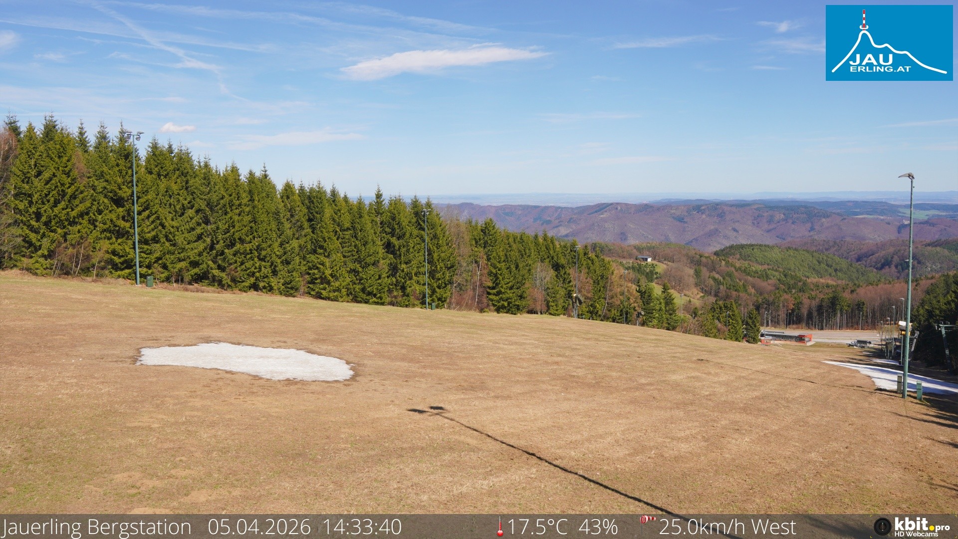 Archived image Webcam Panoramic view - mountain station Jauerling