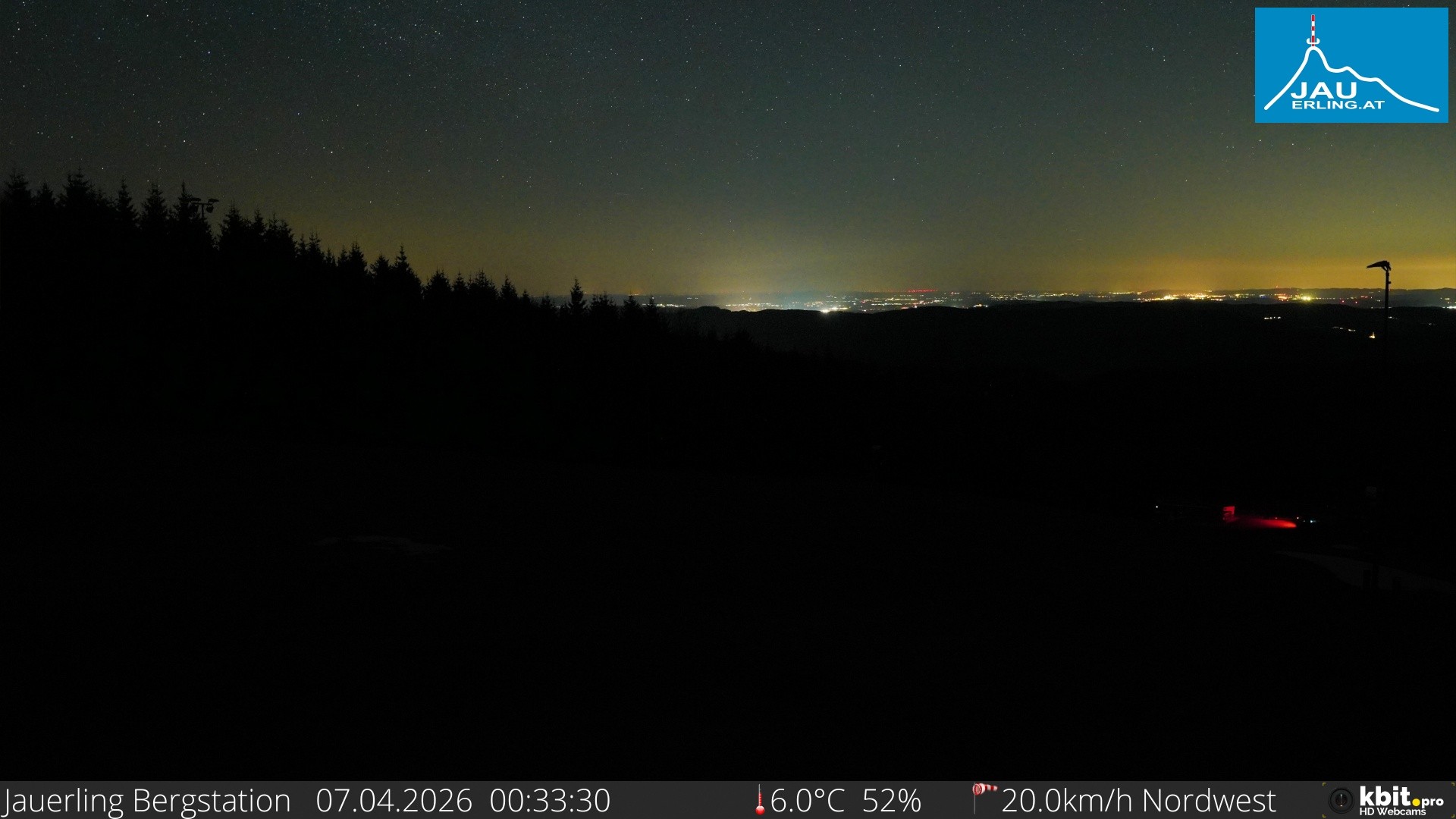 Archived image Webcam Panoramic view - mountain station Jauerling