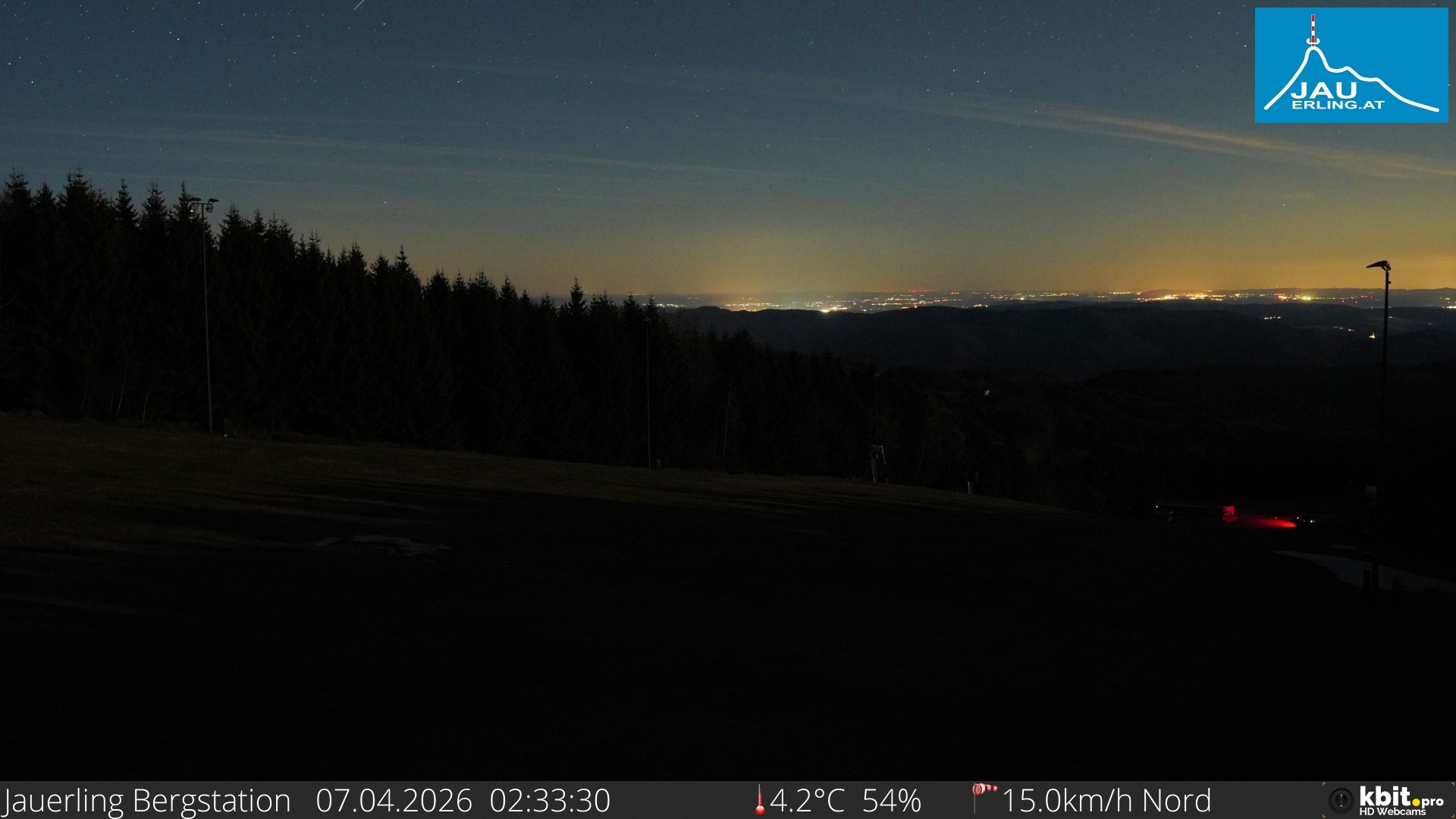 Archived image Webcam Panoramic view - mountain station Jauerling