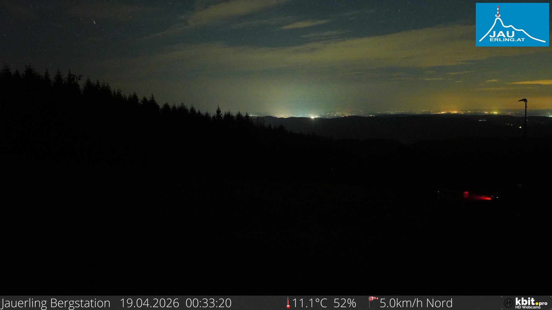 Archived image Webcam Panoramic view - mountain station Jauerling