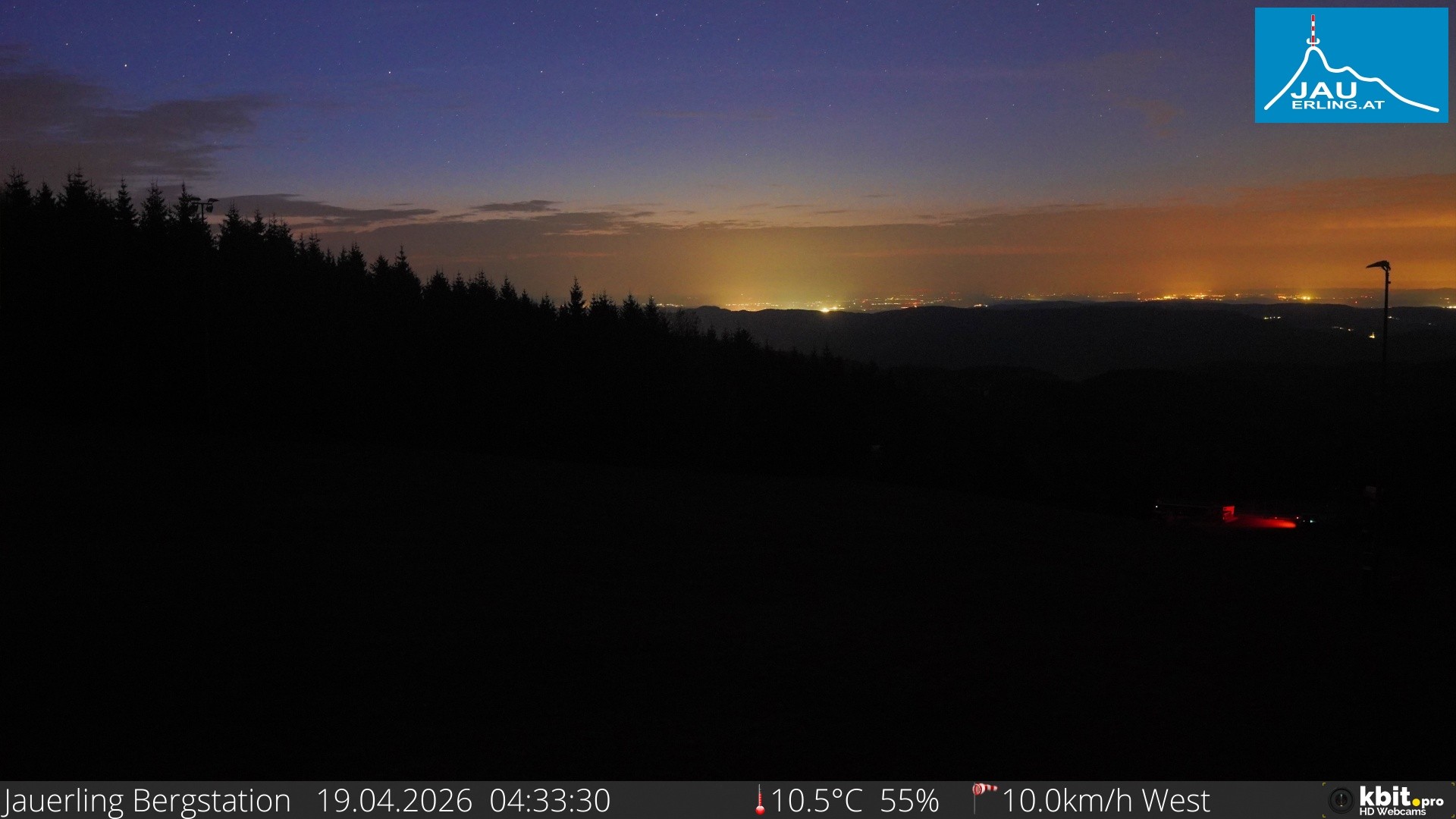 Archived image Webcam Panoramic view - mountain station Jauerling