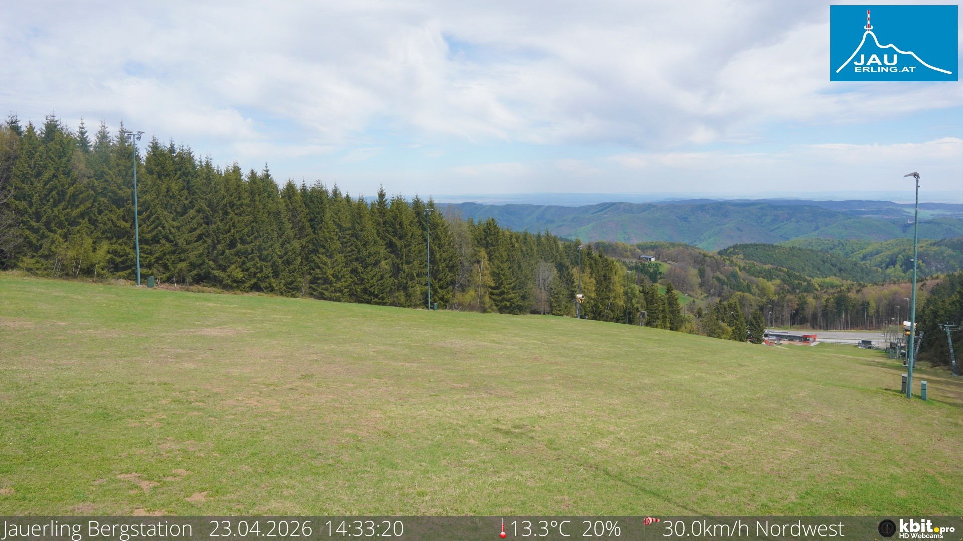 Archived image Webcam Panoramic view - mountain station Jauerling