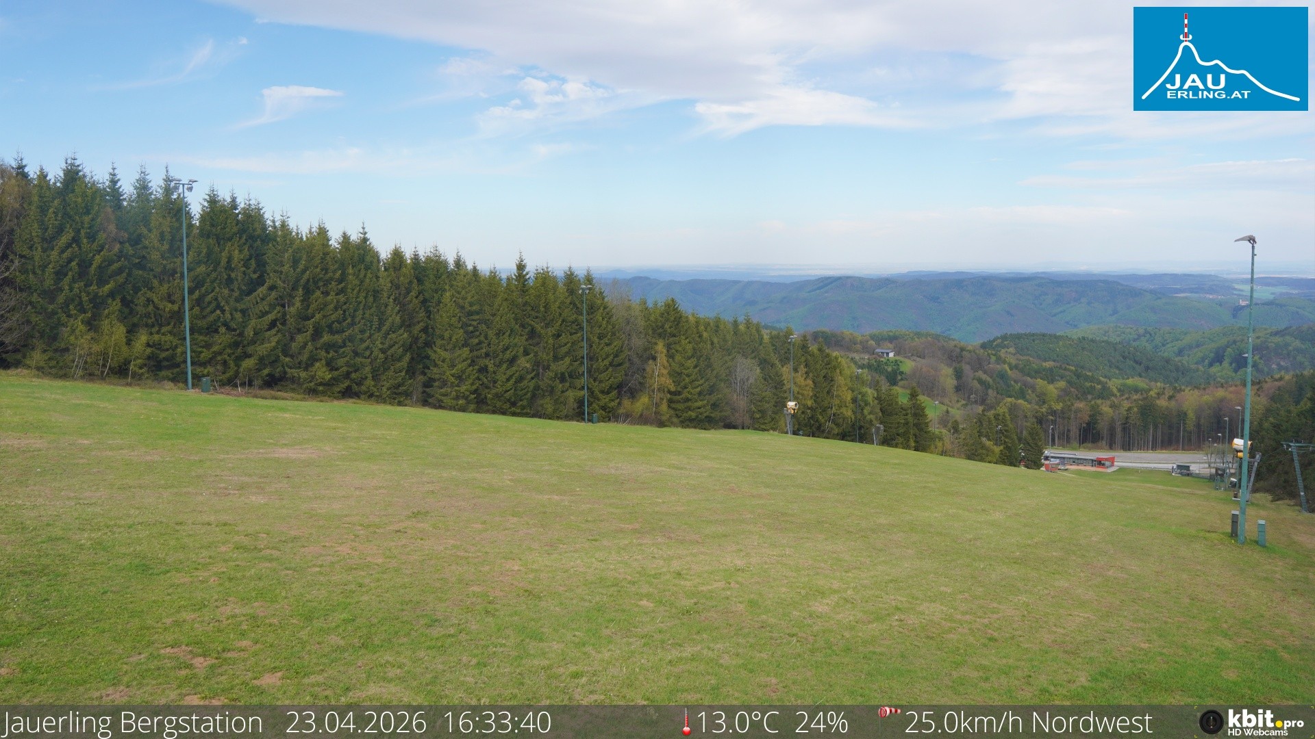 Archived image Webcam Panoramic view - mountain station Jauerling