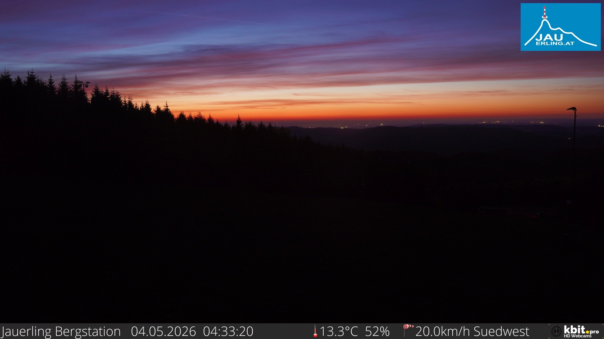 Archived image Webcam Panoramic view - mountain station Jauerling