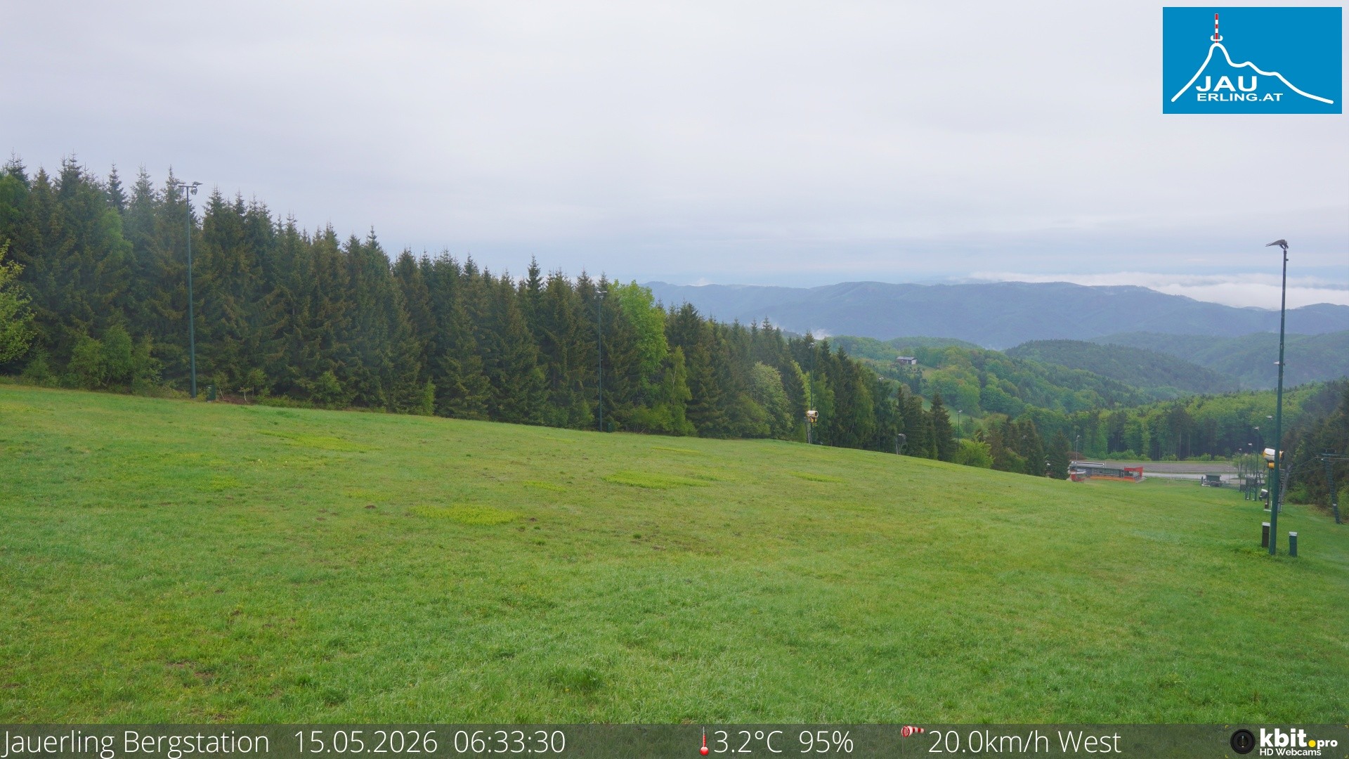 Archived image Webcam Panoramic view - mountain station Jauerling