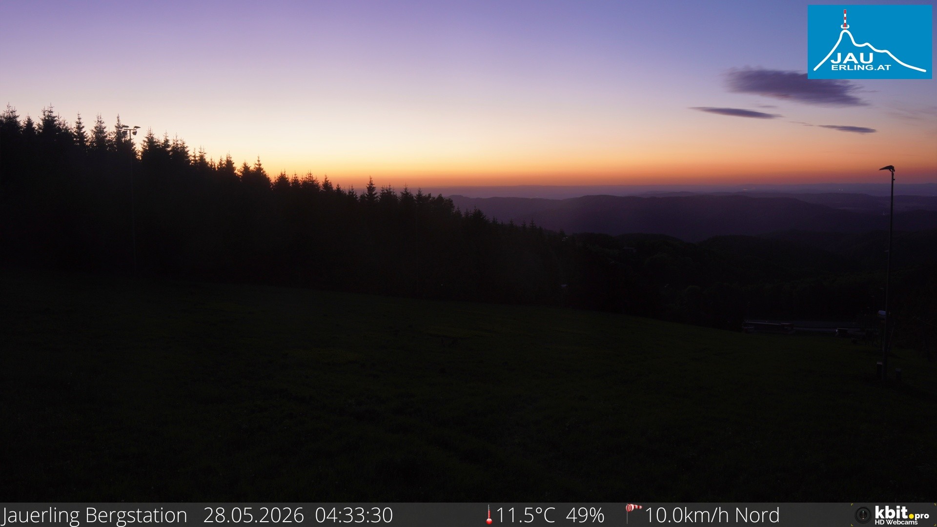 Archived image Webcam Panoramic view - mountain station Jauerling