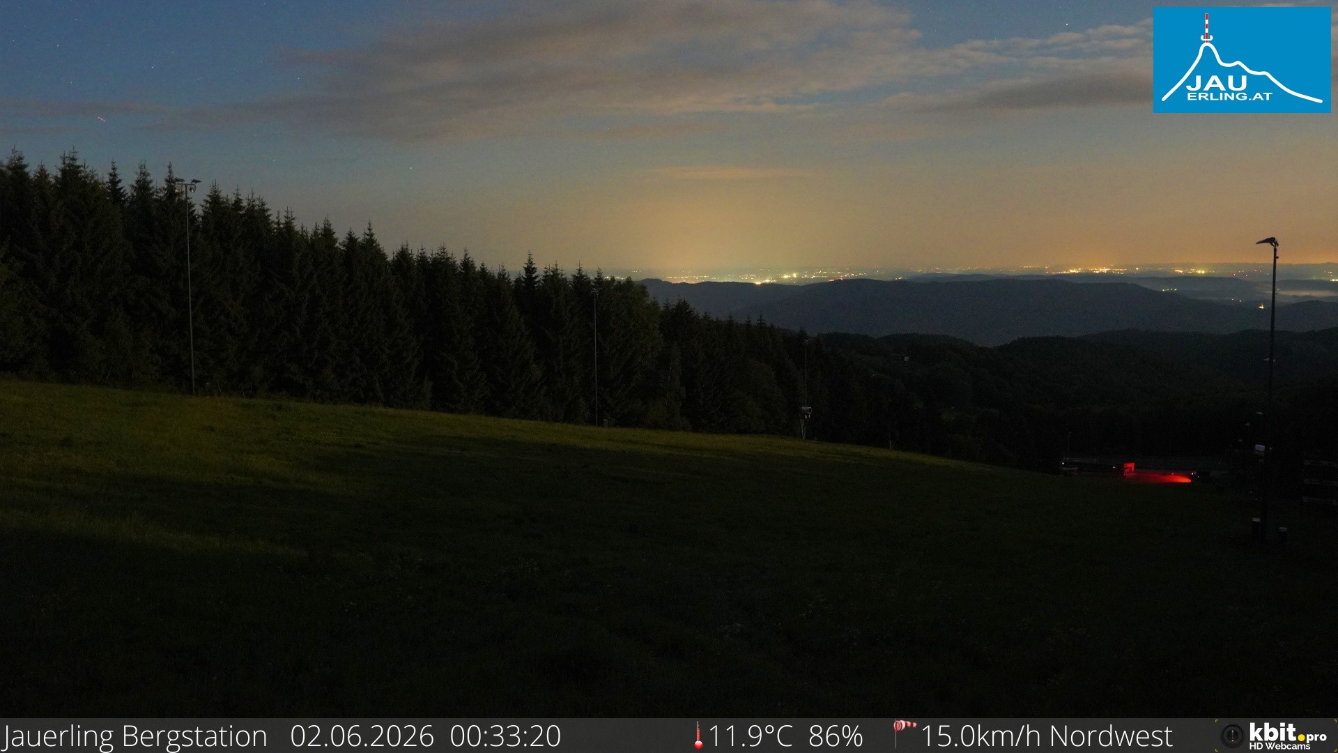 Archived image Webcam Panoramic view - mountain station Jauerling