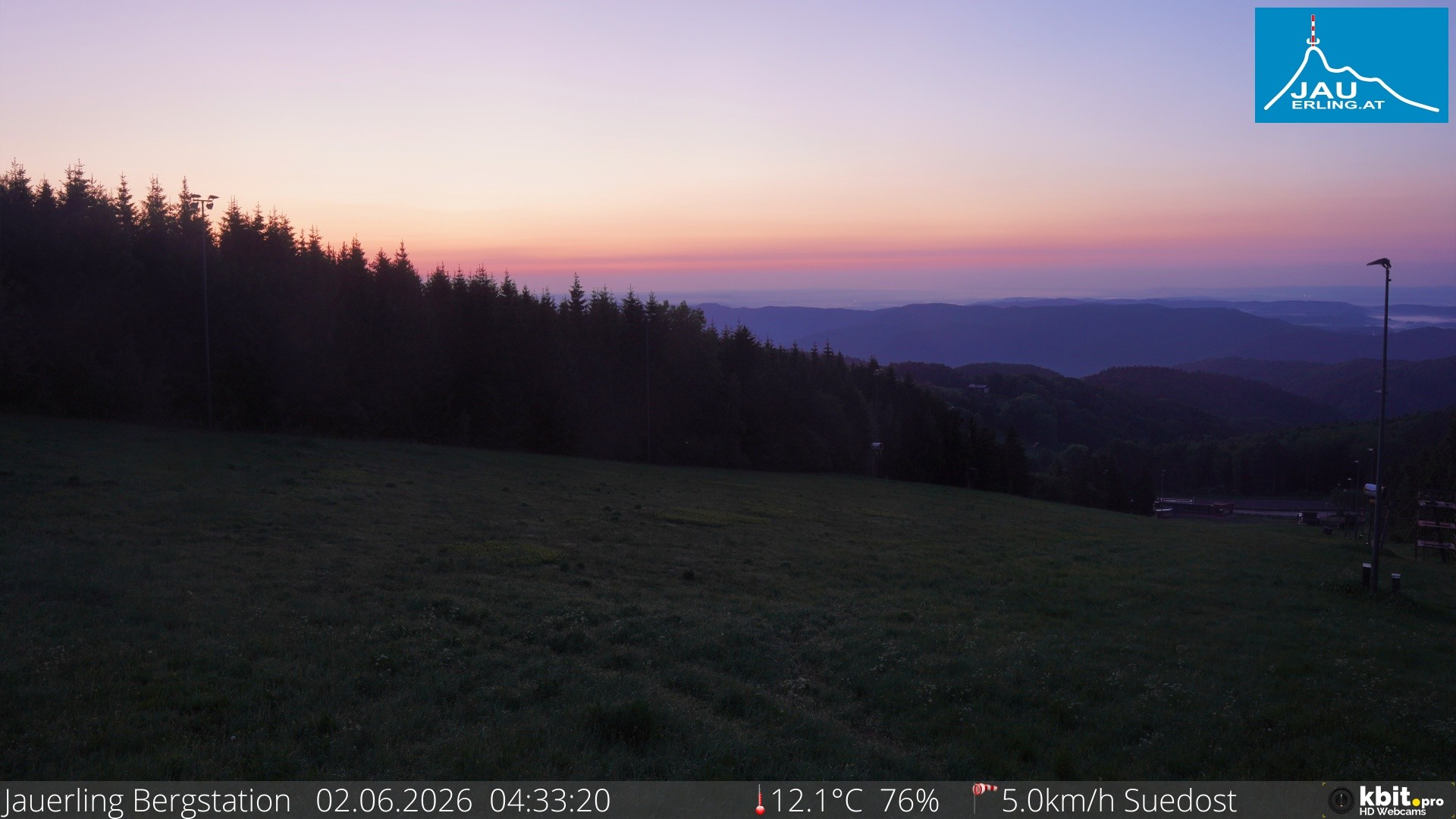 Archived image Webcam Panoramic view - mountain station Jauerling