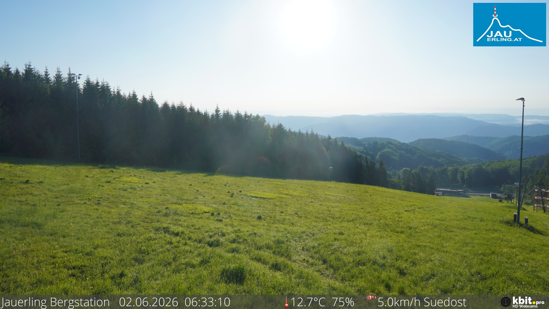 Archived image Webcam Panoramic view - mountain station Jauerling