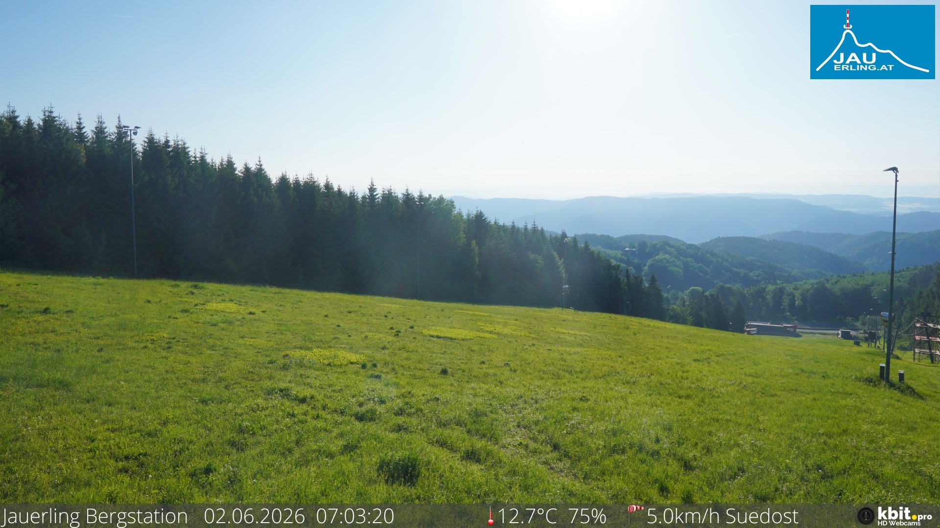 Archived image Webcam Panoramic view - mountain station Jauerling