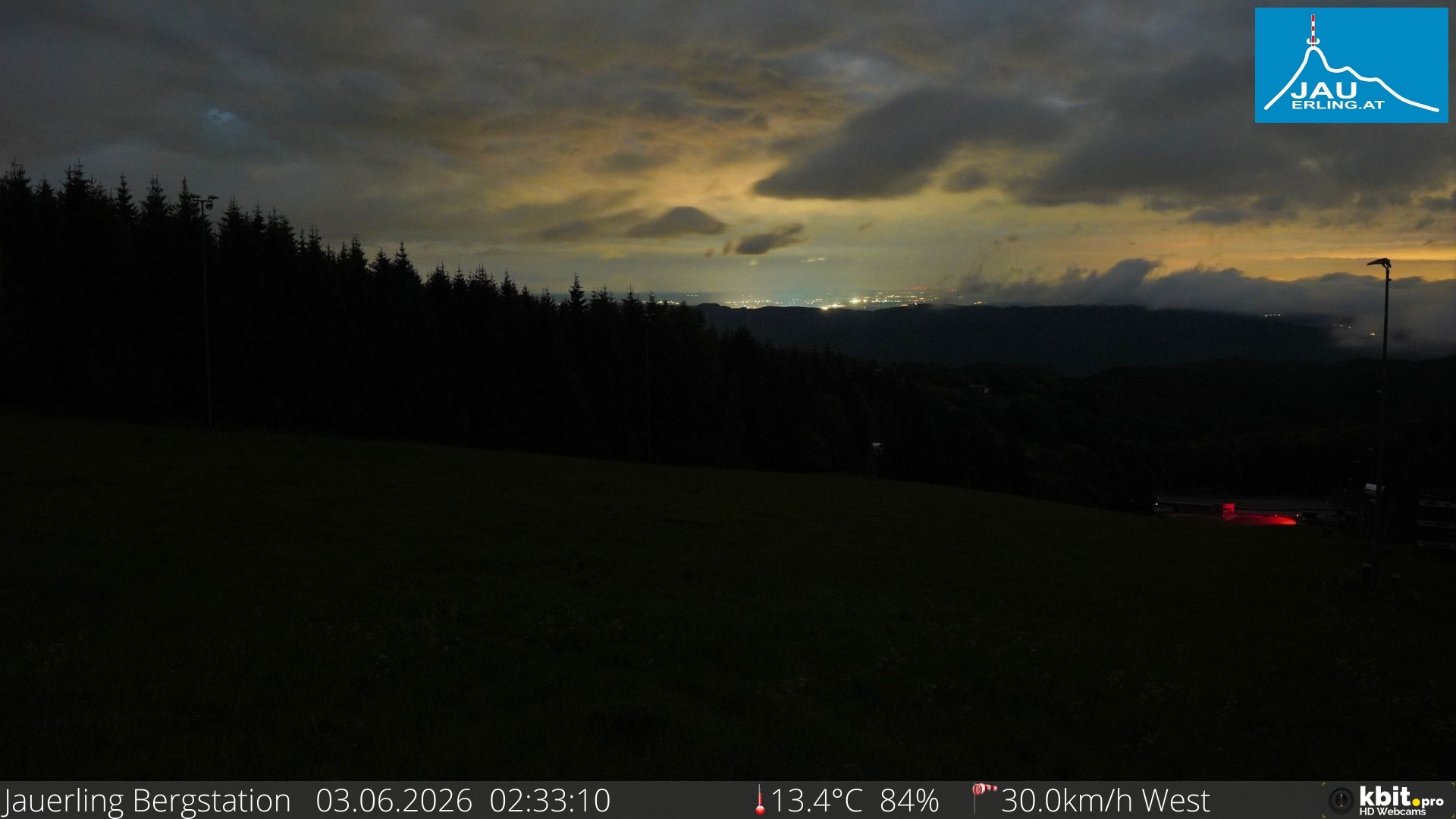Archived image Webcam Panoramic view - mountain station Jauerling