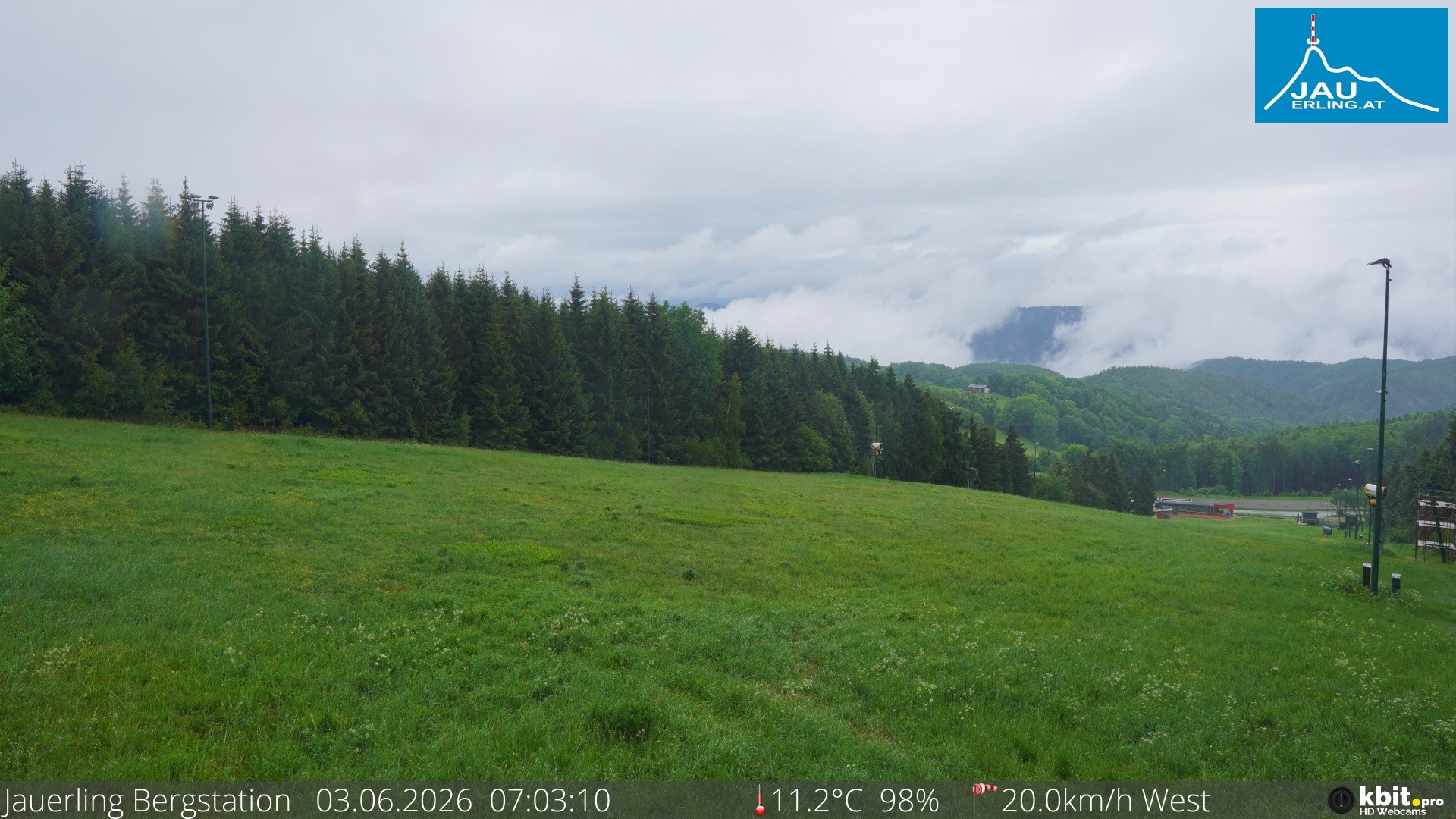 Archived image Webcam Panoramic view - mountain station Jauerling