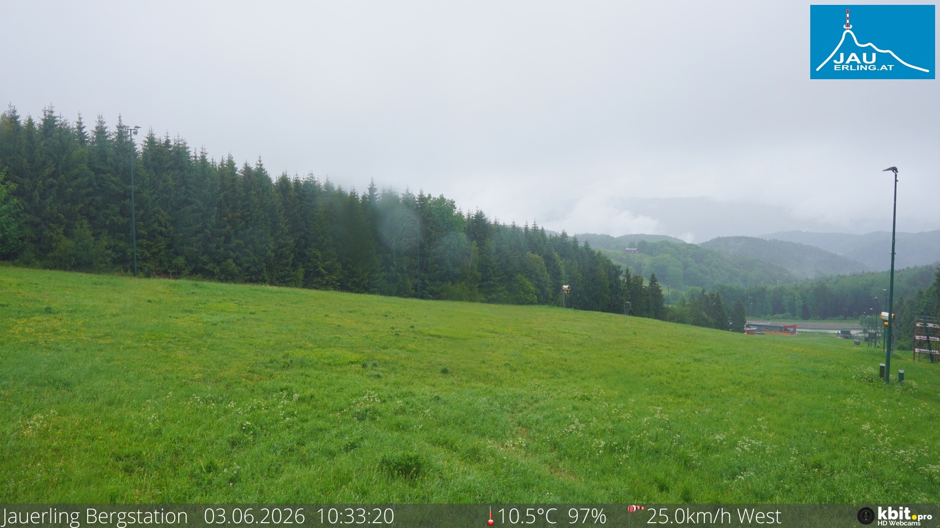 Archived image Webcam Panoramic view - mountain station Jauerling