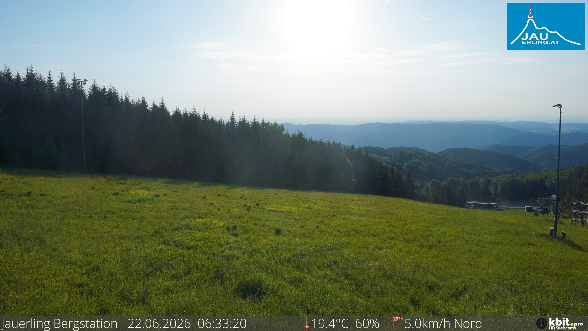 Archived image Webcam Panoramic view - mountain station Jauerling