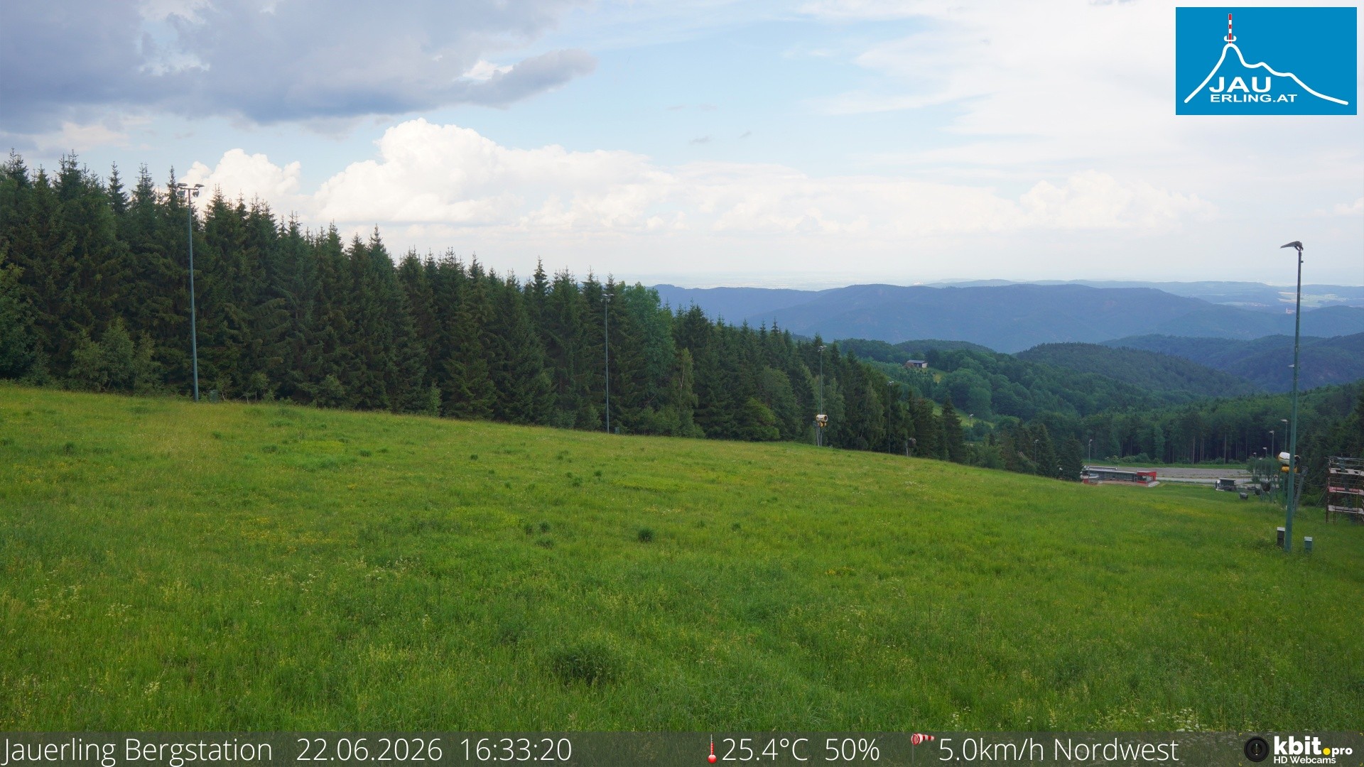 Archived image Webcam Panoramic view - mountain station Jauerling