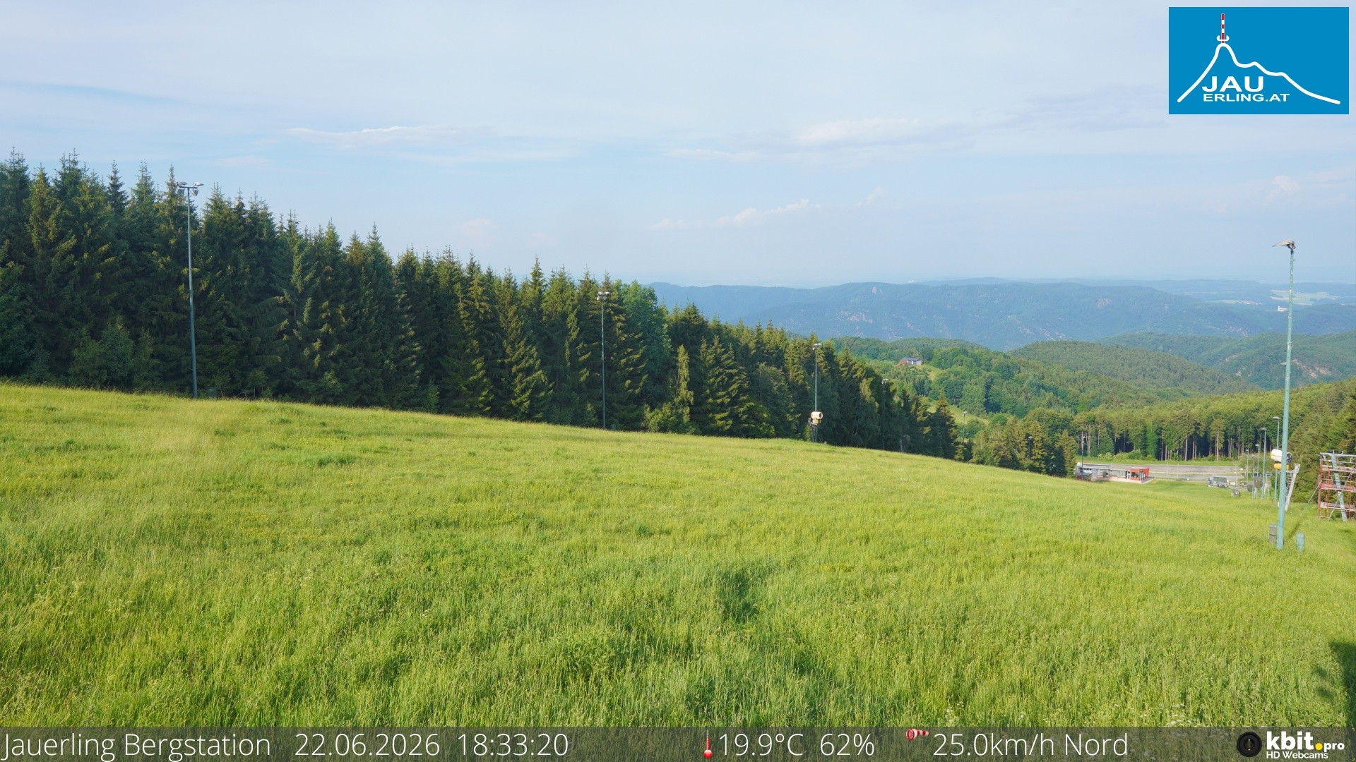 Archived image Webcam Panoramic view - mountain station Jauerling