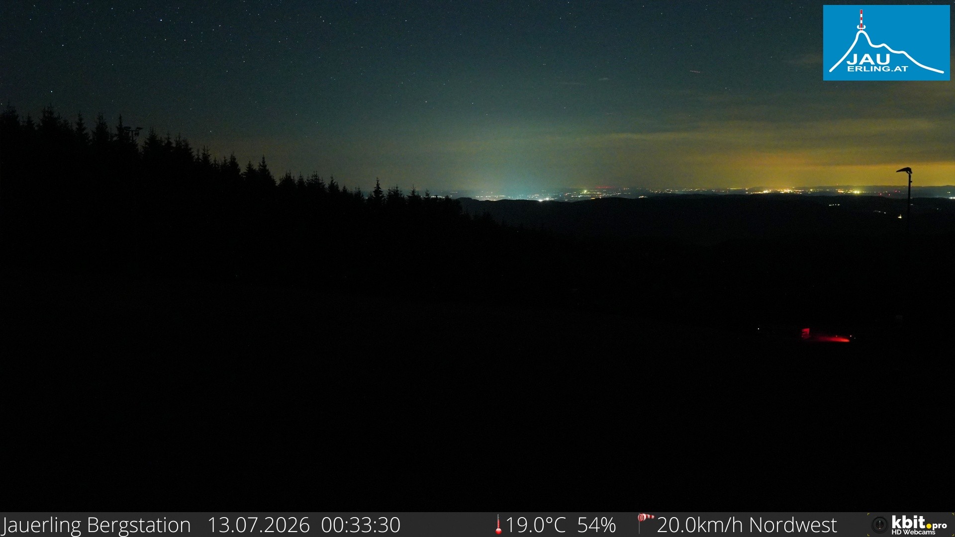 Archived image Webcam Panoramic view - mountain station Jauerling