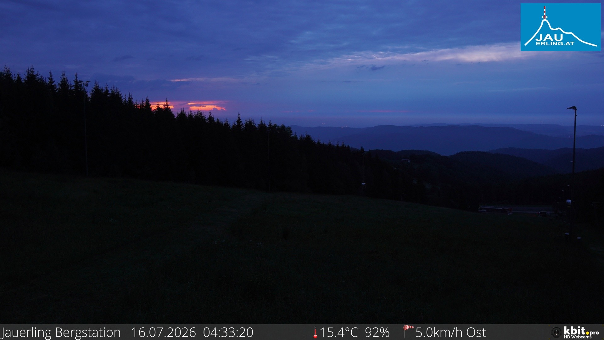 Archived image Webcam Panoramic view - mountain station Jauerling